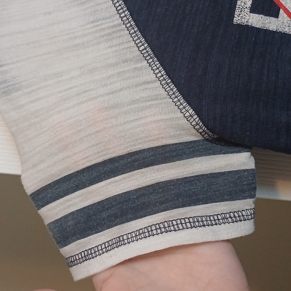 Women's Boston Red Sox Navy and White Tee - Picture 4 of 6